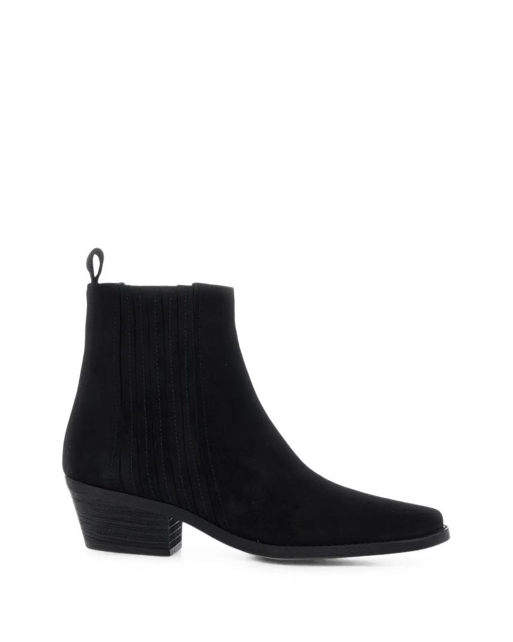 Pollini Black Pointed-Toe Ankle Boots