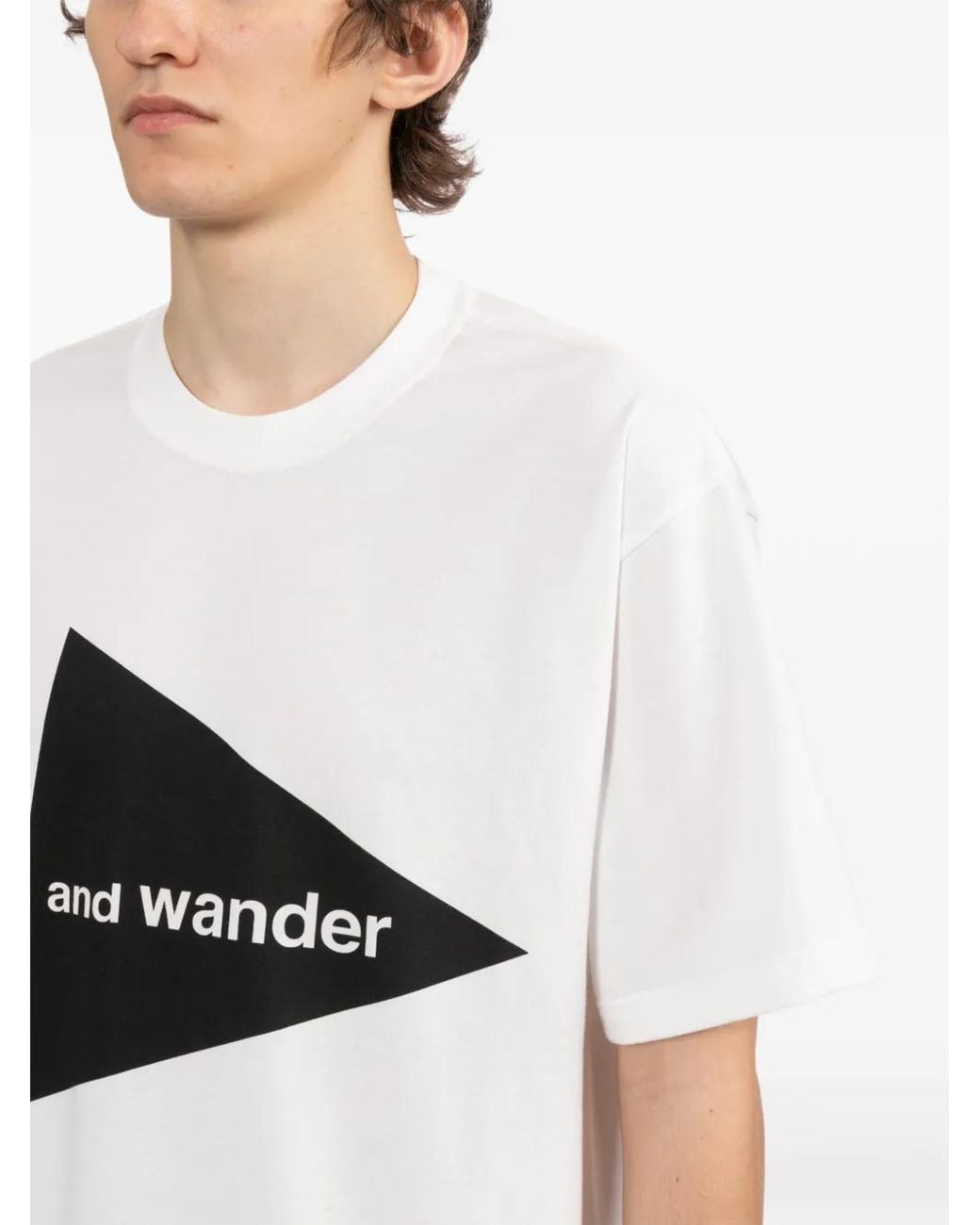 And Wander White T-Shirt À Logo Imprimé for men