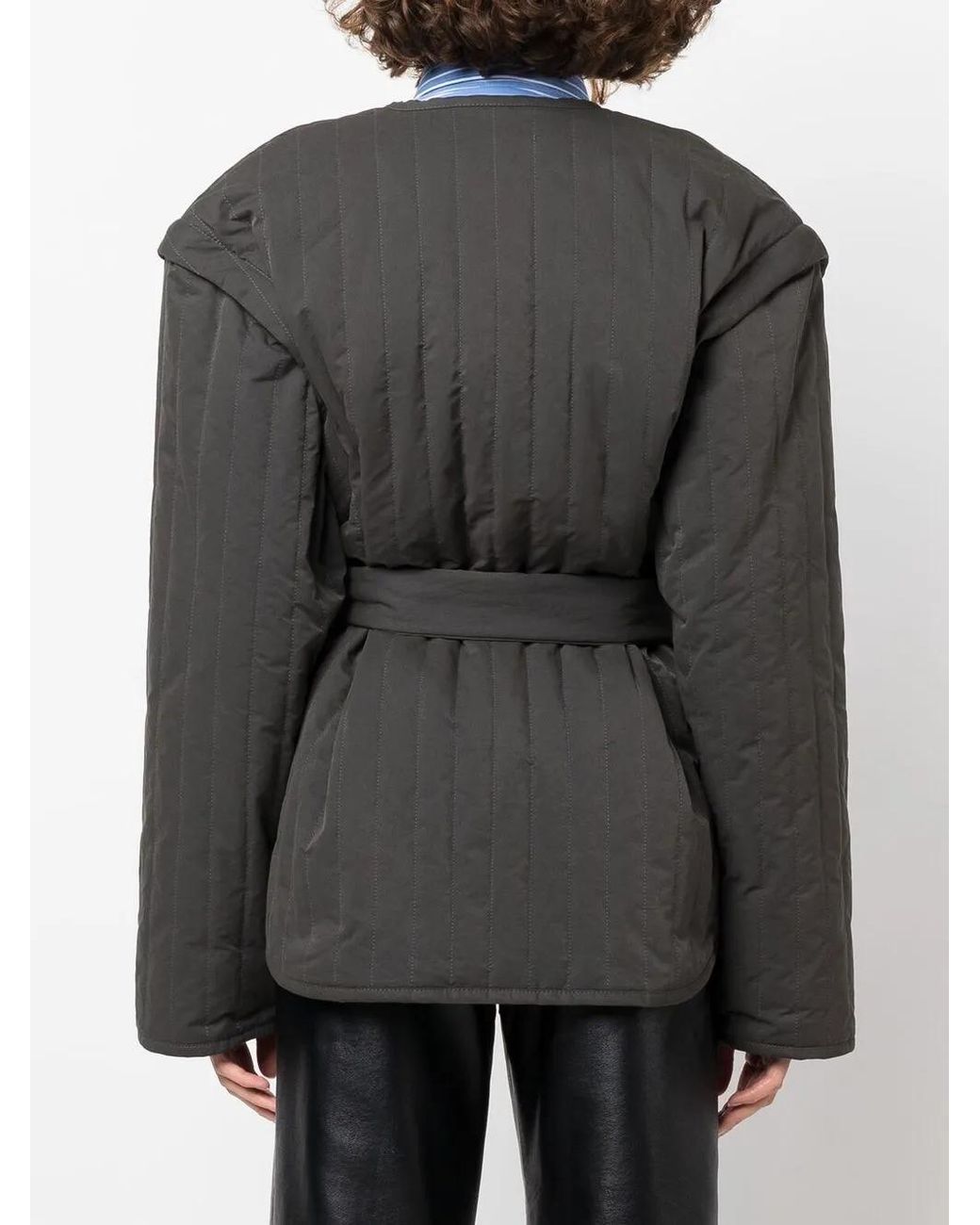 Nanushka Black Quilted Detachable-Sleeve Jacket