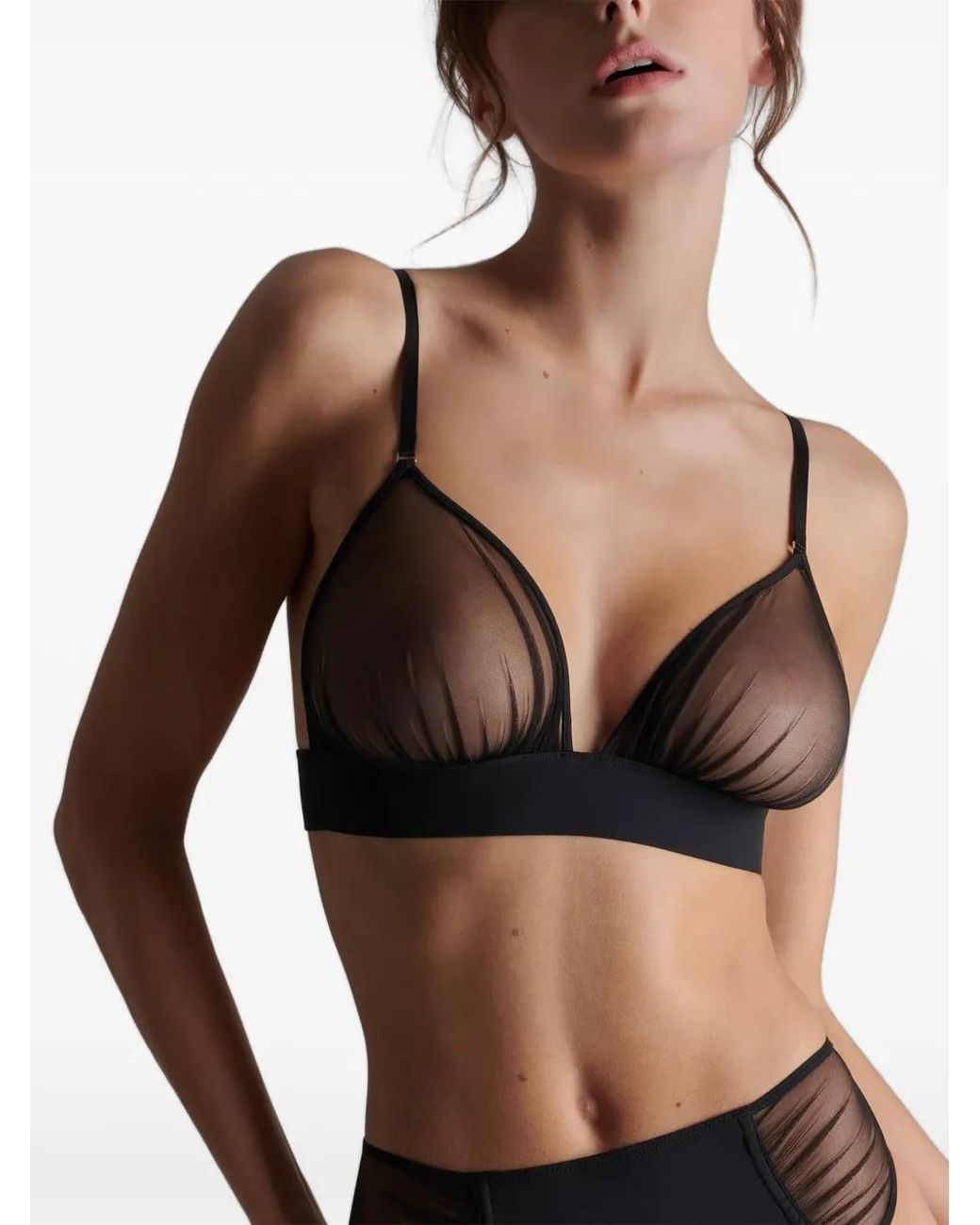 Scandale Black Nuit Fauve Triangle Bra