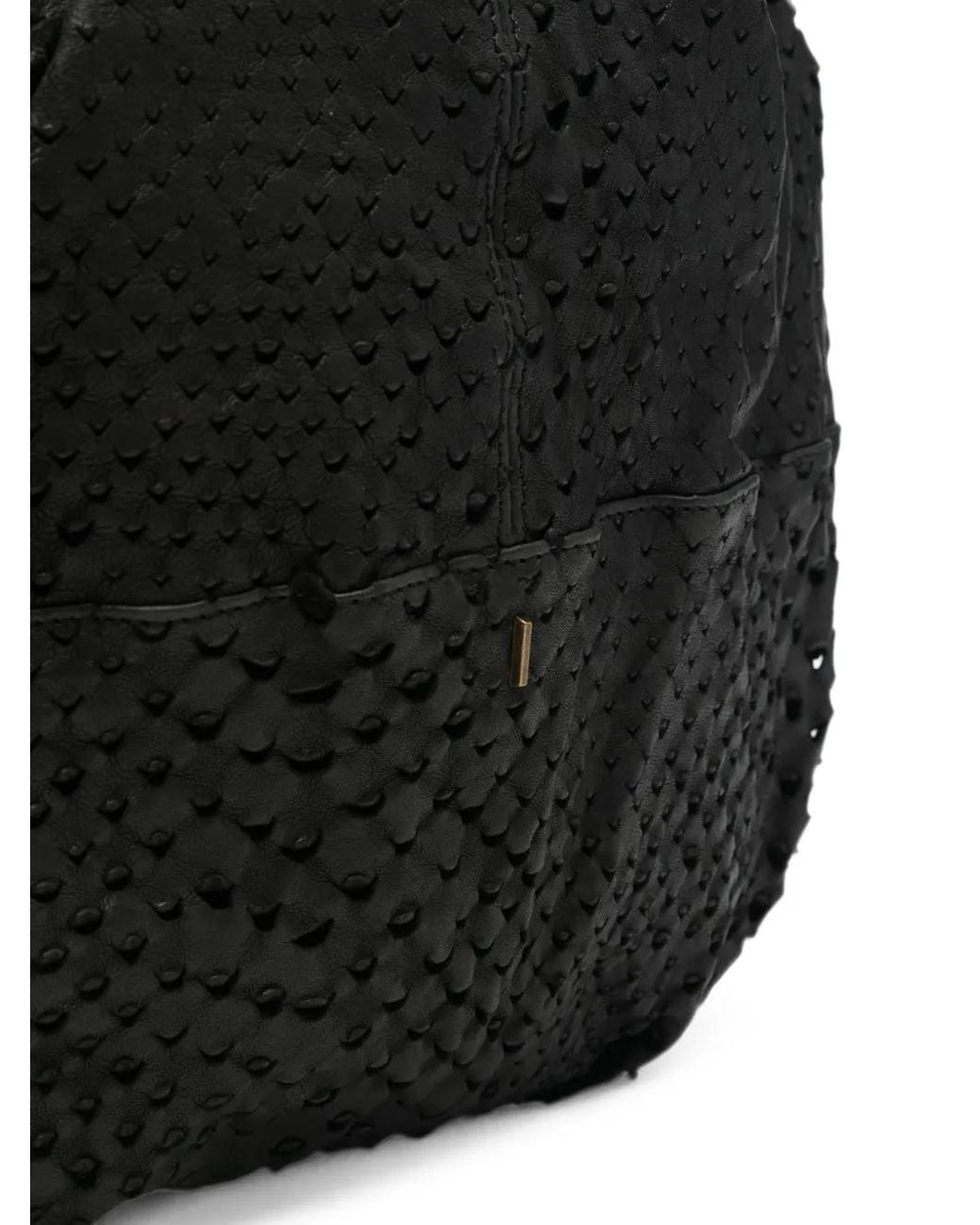 Mialuis Black Nerina Leather Backpack