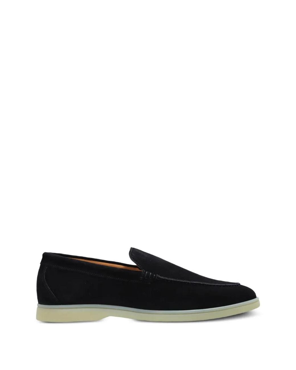 POSA Black Estate Suede Loafers for men