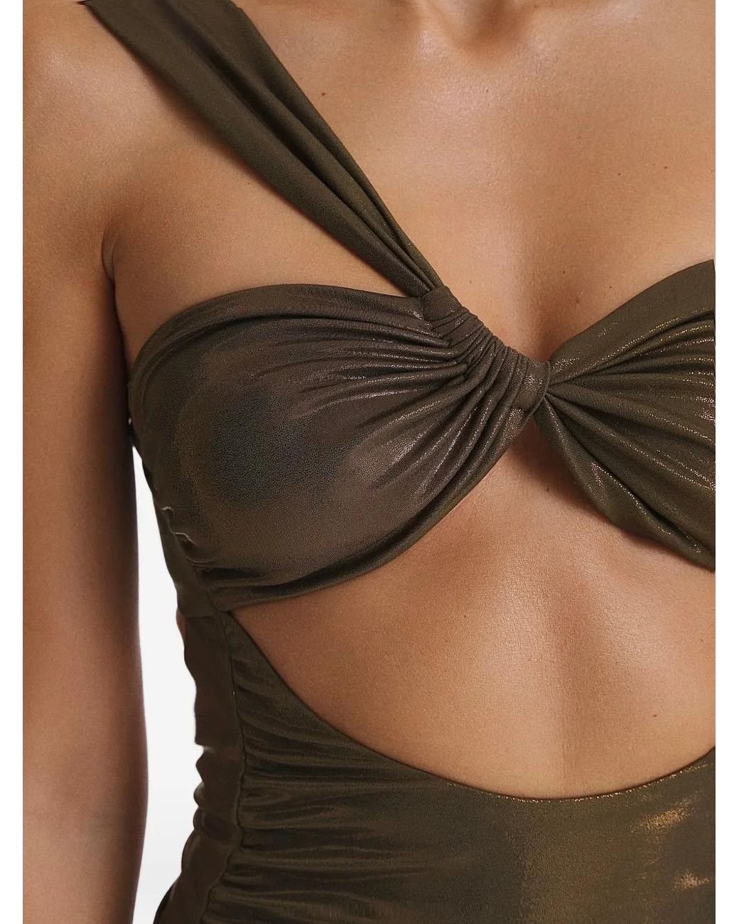 SOFIA ERHAN Green Aura One-Shoulder Swimsuit