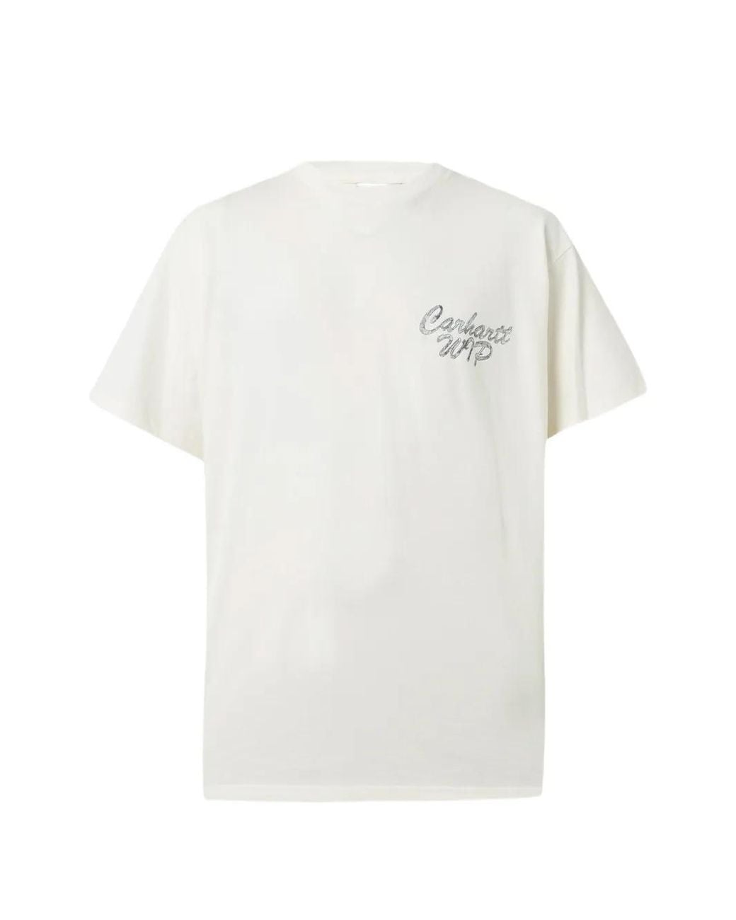 Camiseta Hatching Script Carhartt de hombre de color White