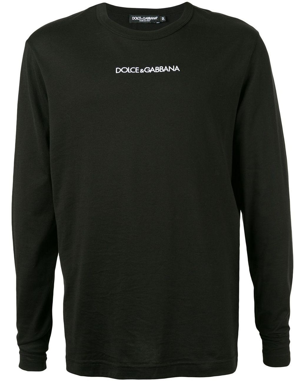 Dolce & Gabbana Cotton Logo Print Long-sleeve T-shirt in Black for Men ...