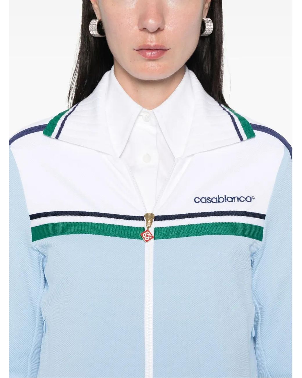 Casablanca Blue Piqué Track Jacket