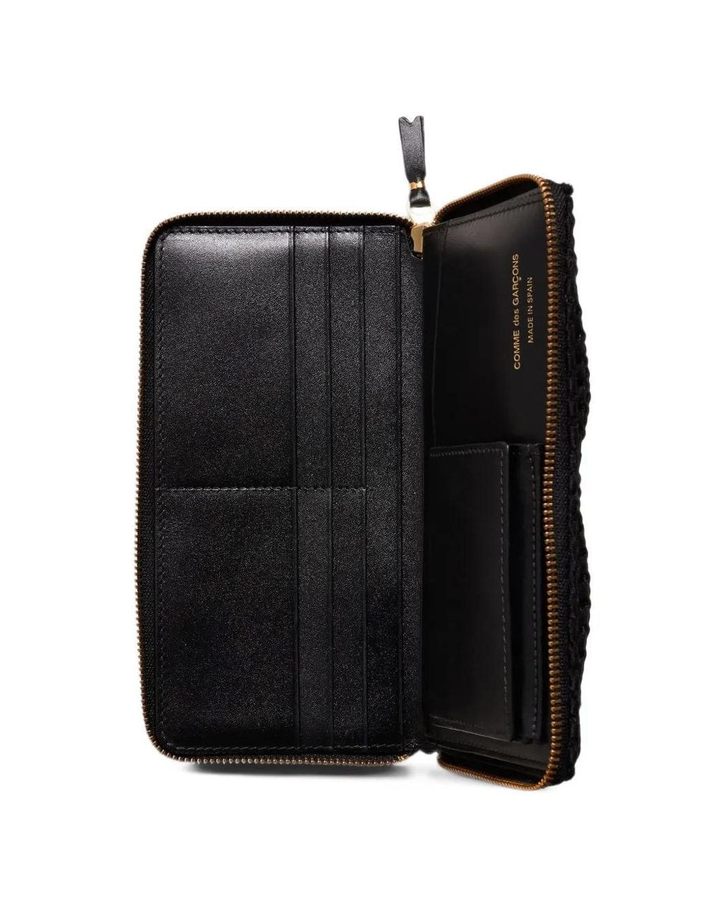 Comme des Garçons Black Textured Ziparound Wallet