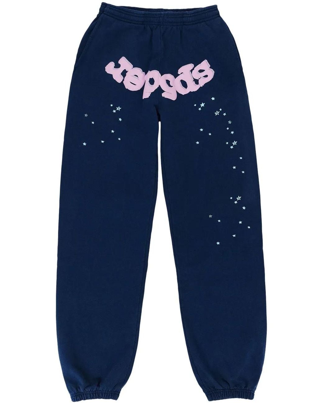Sp5der Blue Og Web Sweatpants for men