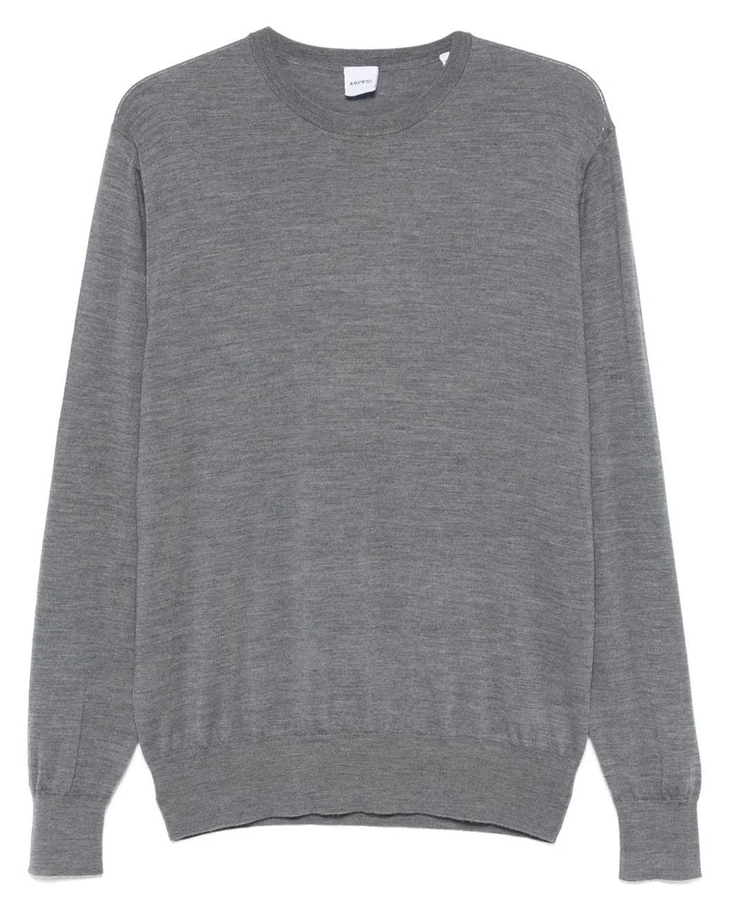 Aspesi Gray Virgin Wool Sweater for men
