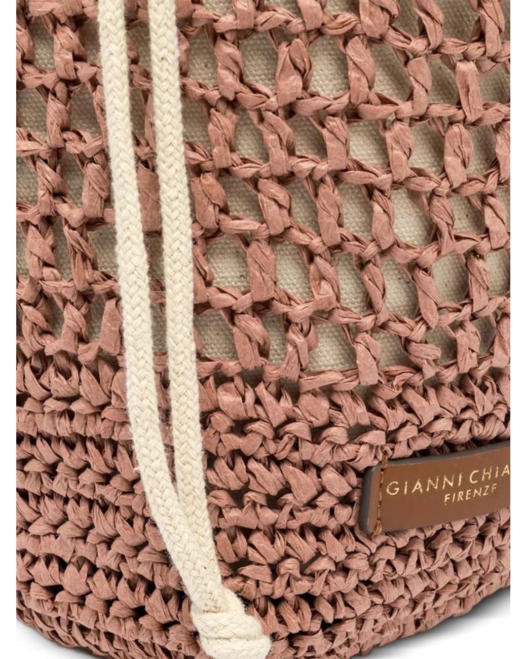Gianni Chiarini Pink Nefeli Woven Cross Bodybag