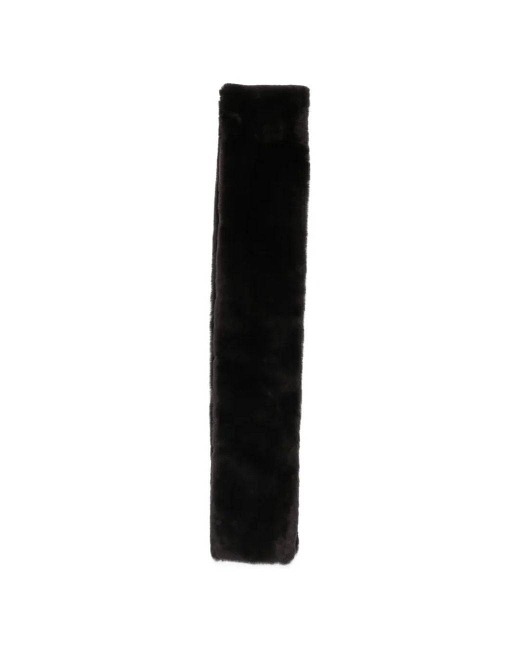 Agnona Black Shearling Scarf