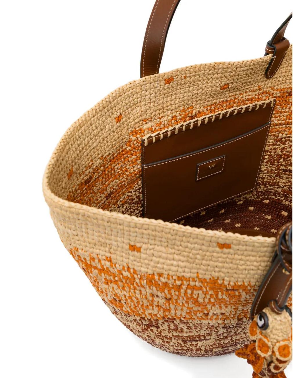 Anya Hindmarch Natural Woven Bow-Patch Tote Bag
