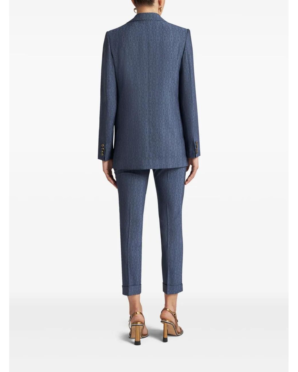 Etro Blue Wool Blazer