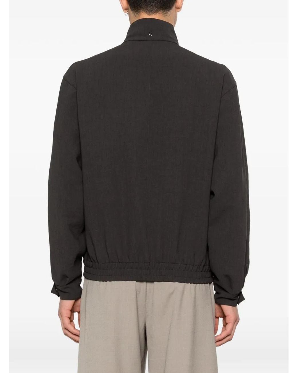 Montecore Black Patch Pocket Zip Jacket for men