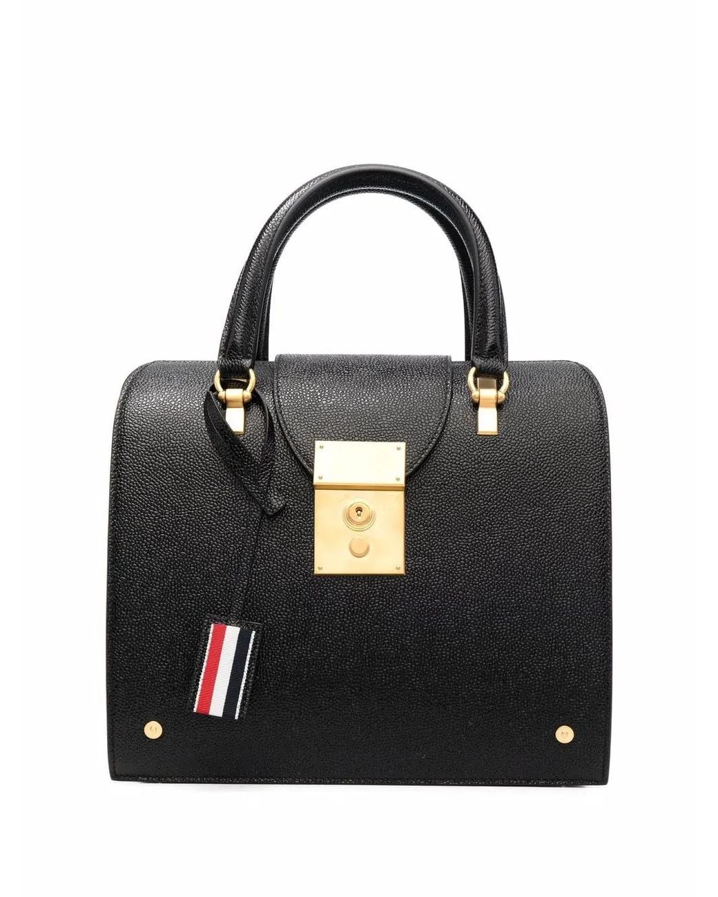 Thom Browne Black Lucido Mrs. Thom Jr Bag