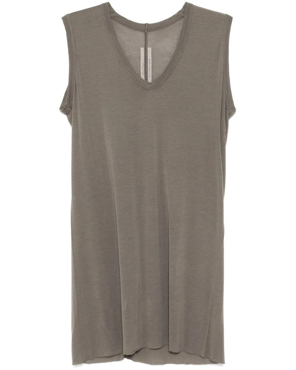 Rick Owens Gray V-Neck Vest