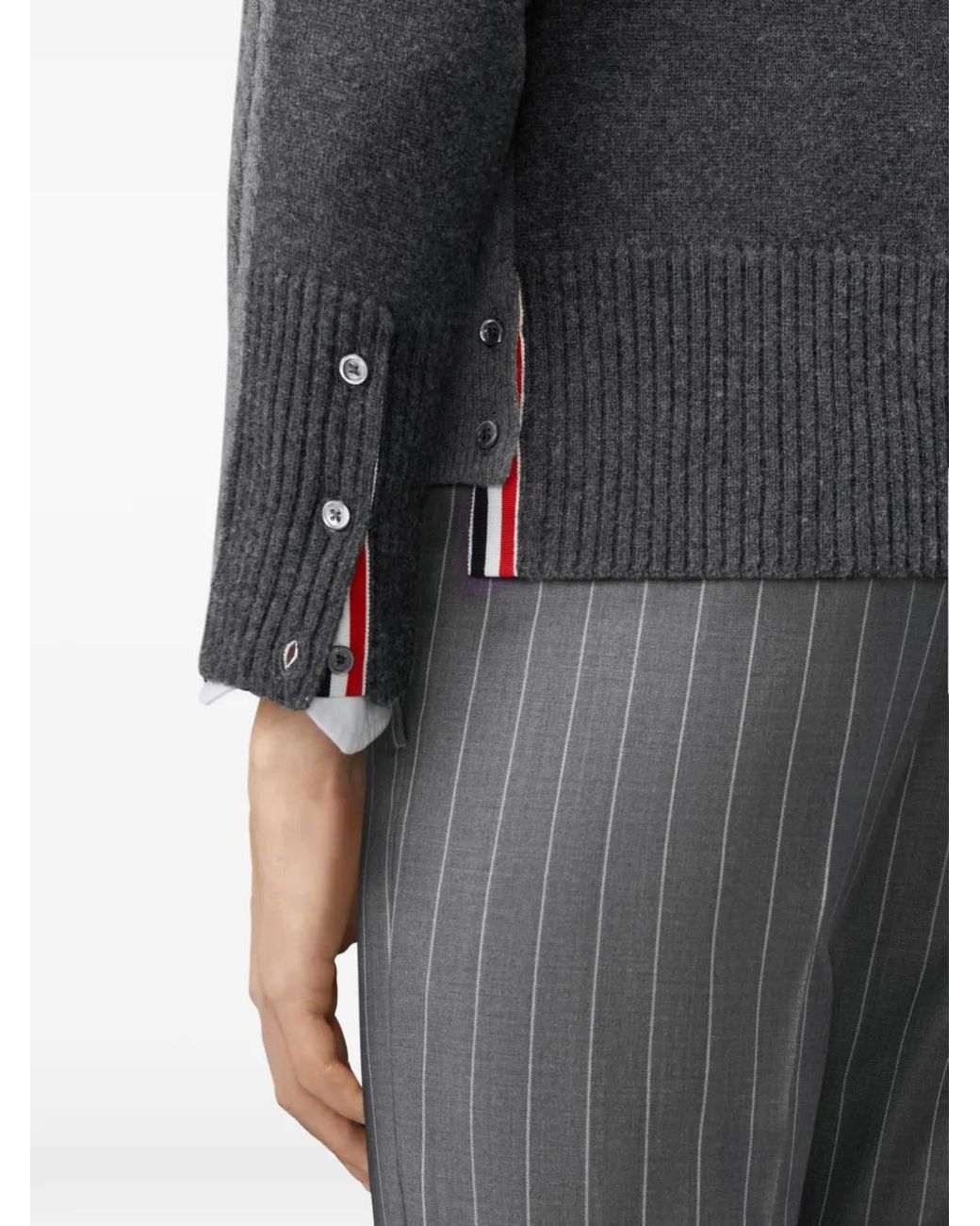 Thom Browne Button-Up Vest in het Gray voor heren