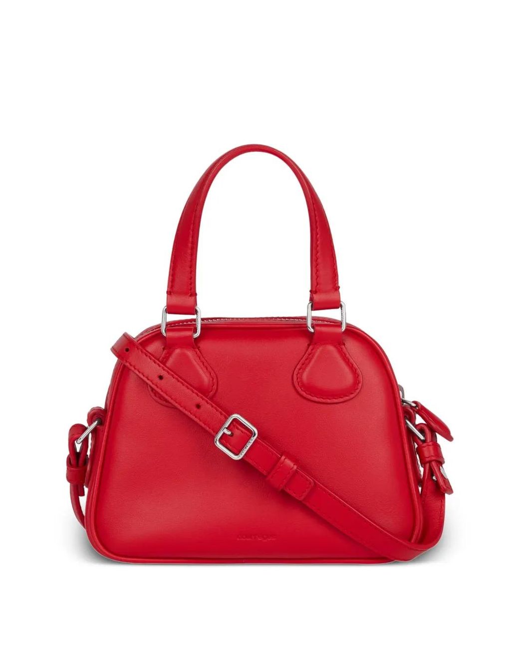 Courreges Red Ac Stud Tote Bag