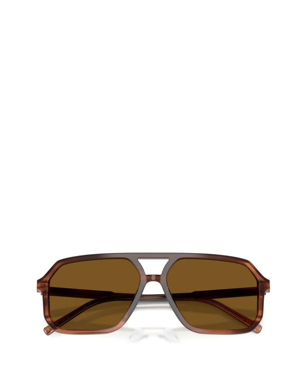 Dolce & Gabbana Brown Pilot-Frame Tortoiseshell Sunglasses