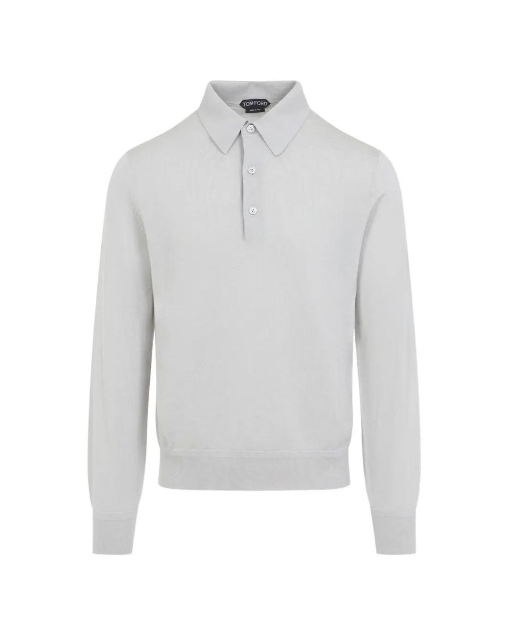 Tom Ford White Long-Sleeves Polo Shirt for men
