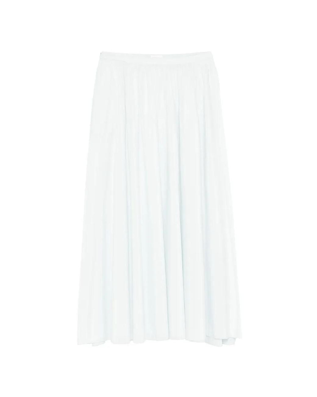 Susanne Bommer White A-Line Midi Skirt