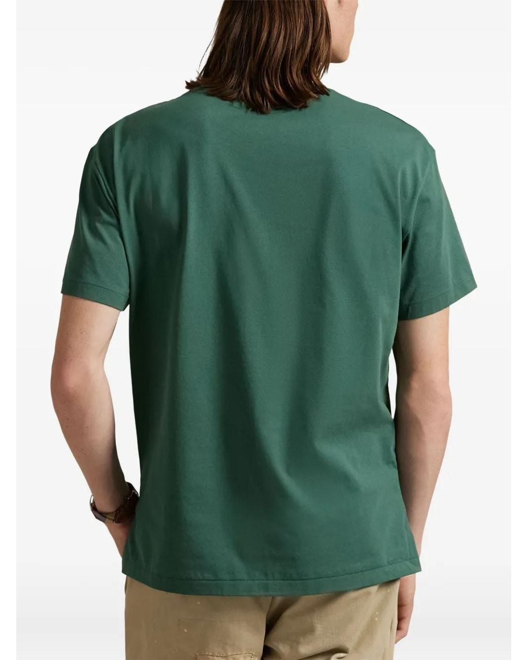 Polo Ralph Lauren Green Crewneck Printed T-Shirt for men