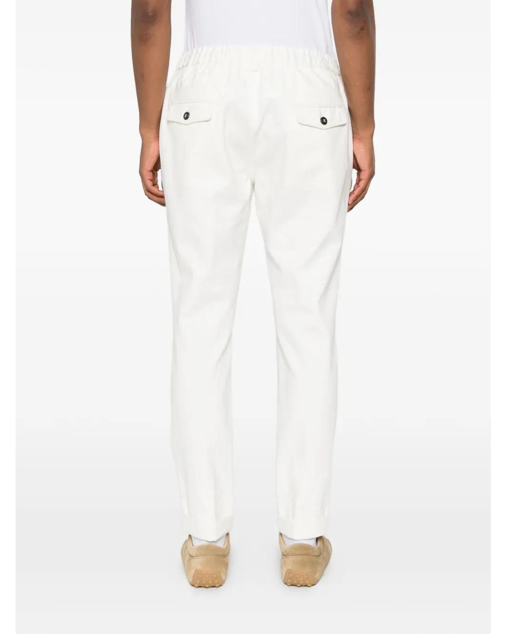 Eleventy White Pantalon À Effet Tissé for men
