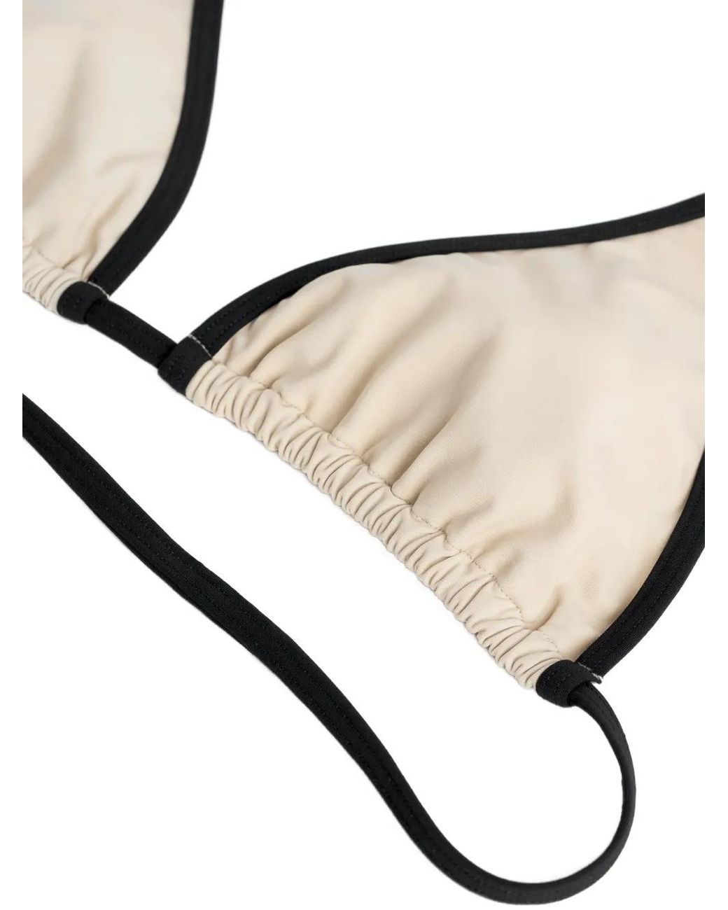 Totême  Black Stripe Tie Bikini Top