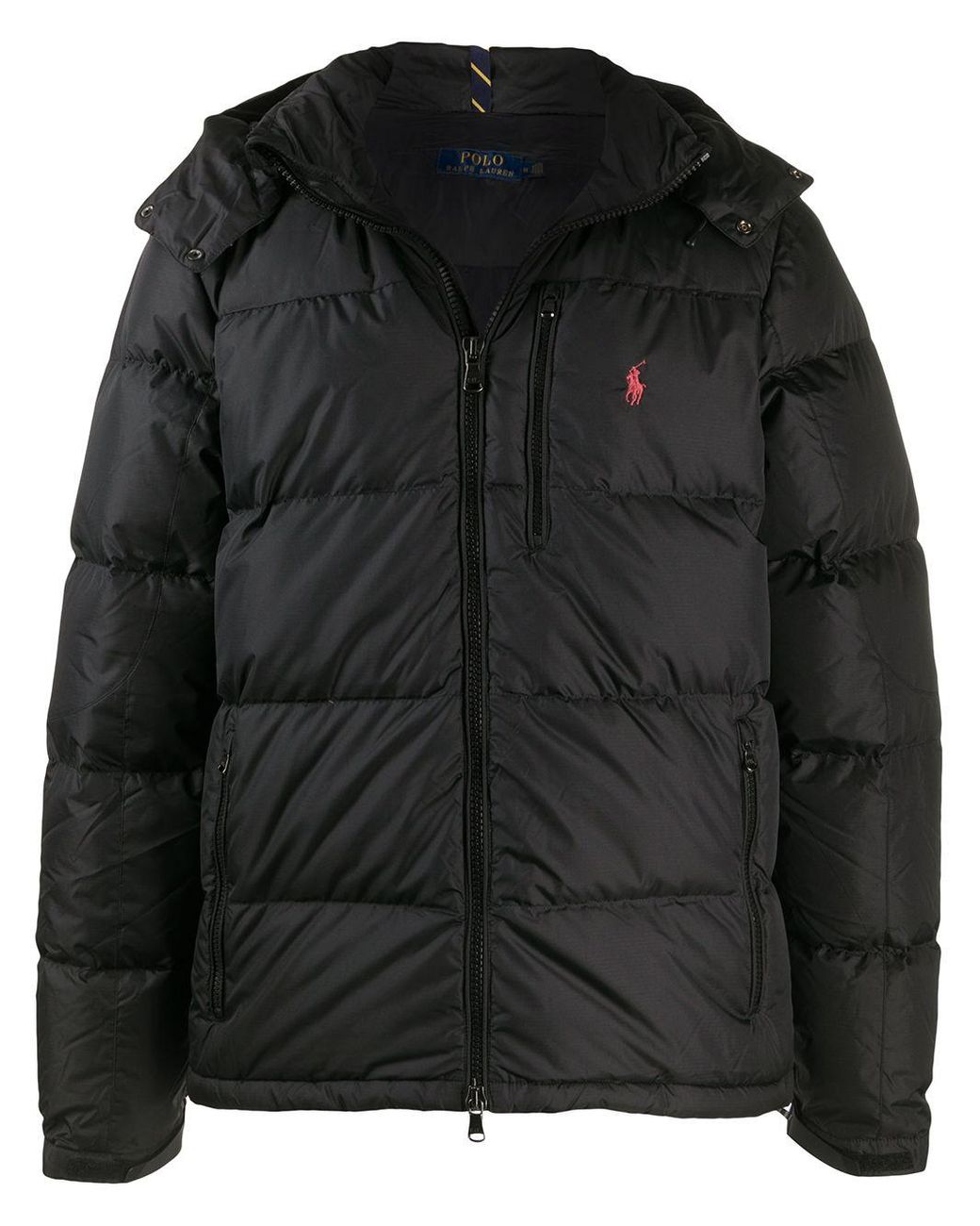 Polo Ralph Lauren Synthetic Hooded Padded Down Jacket in Black for Men ...