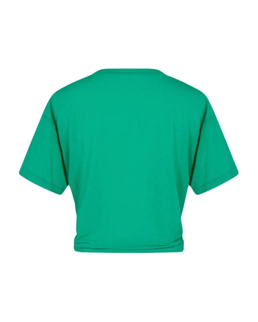 Rabanne Green Gathered Short-Sleeve T-Shirt