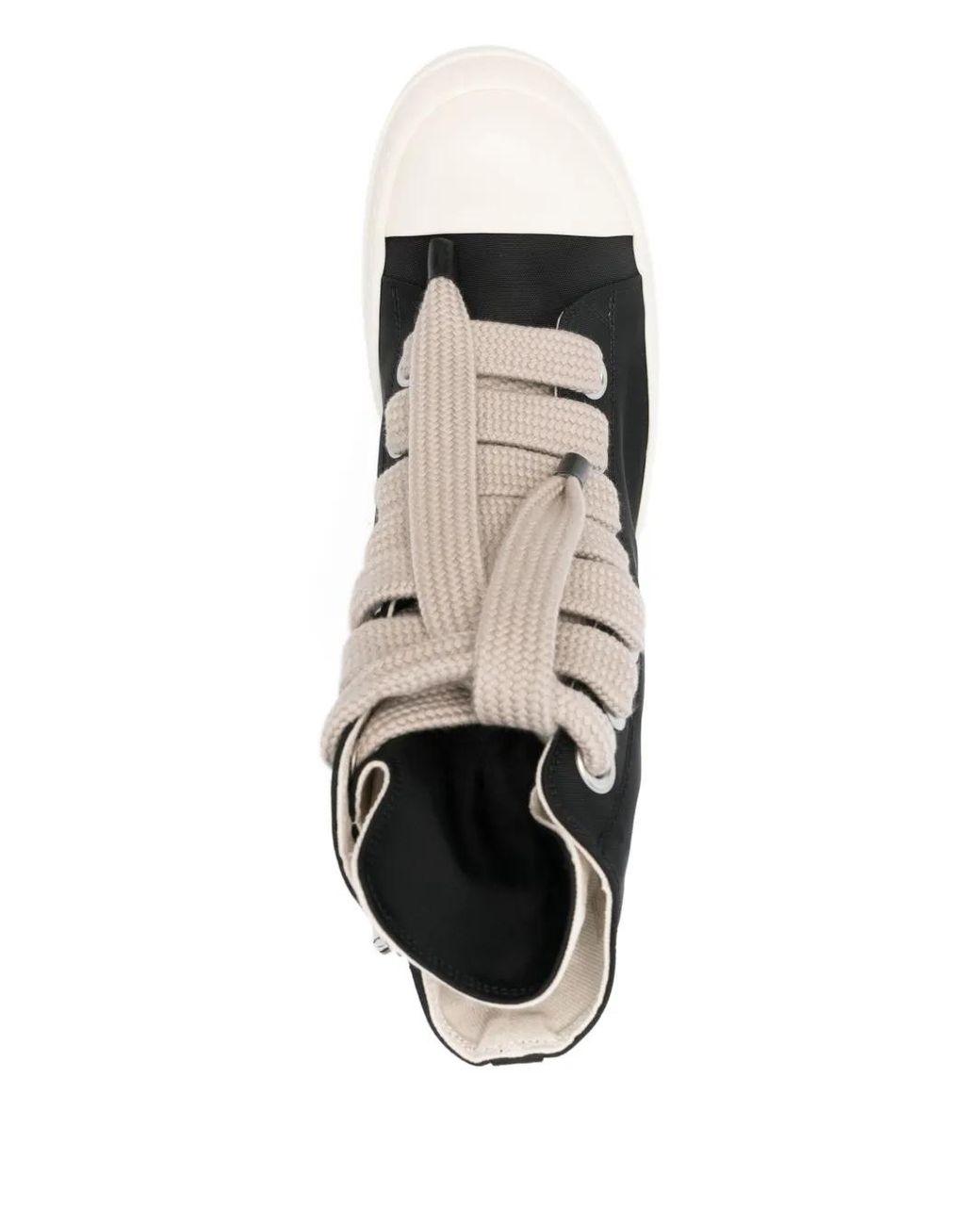 Rick Owens Black High-Top Lace-Up Fastening Sneakers for men