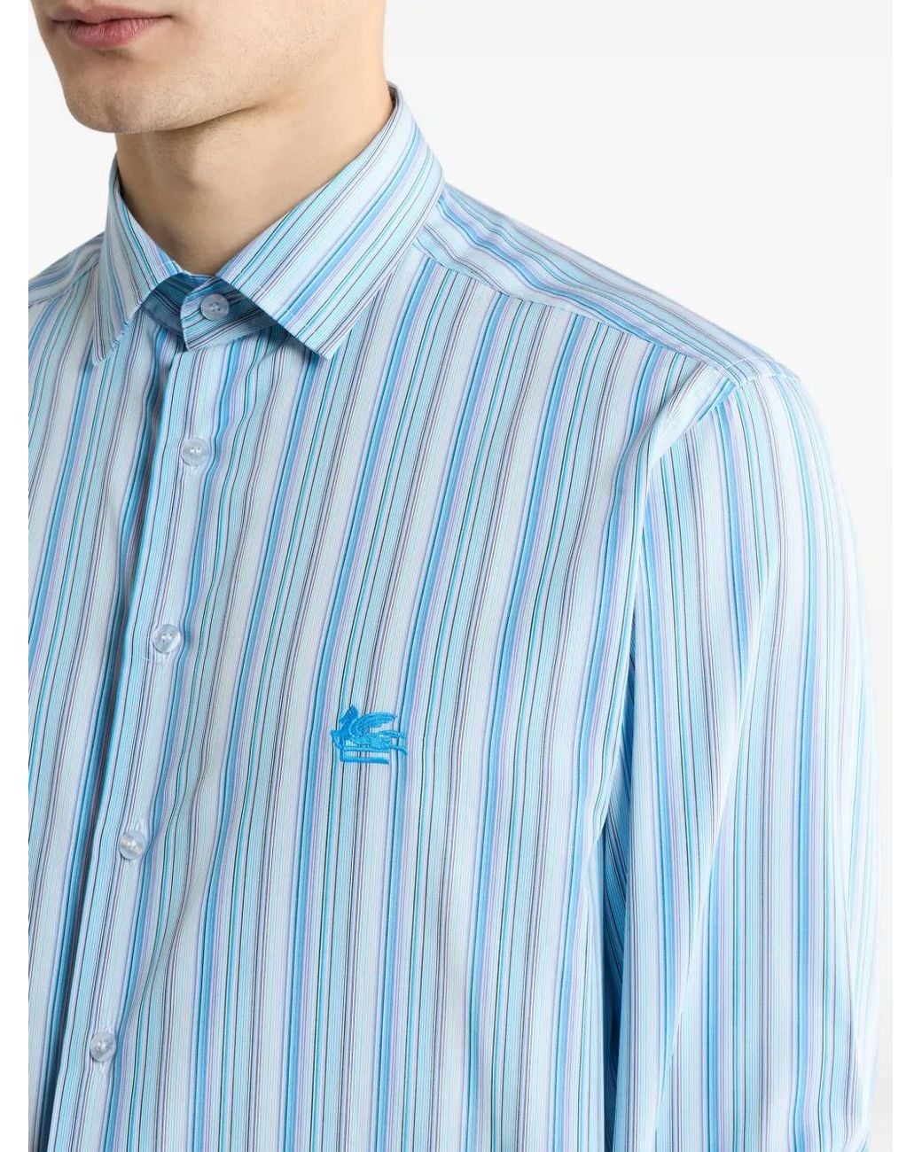 Camicia A Righe di Etro in Blue da Uomo