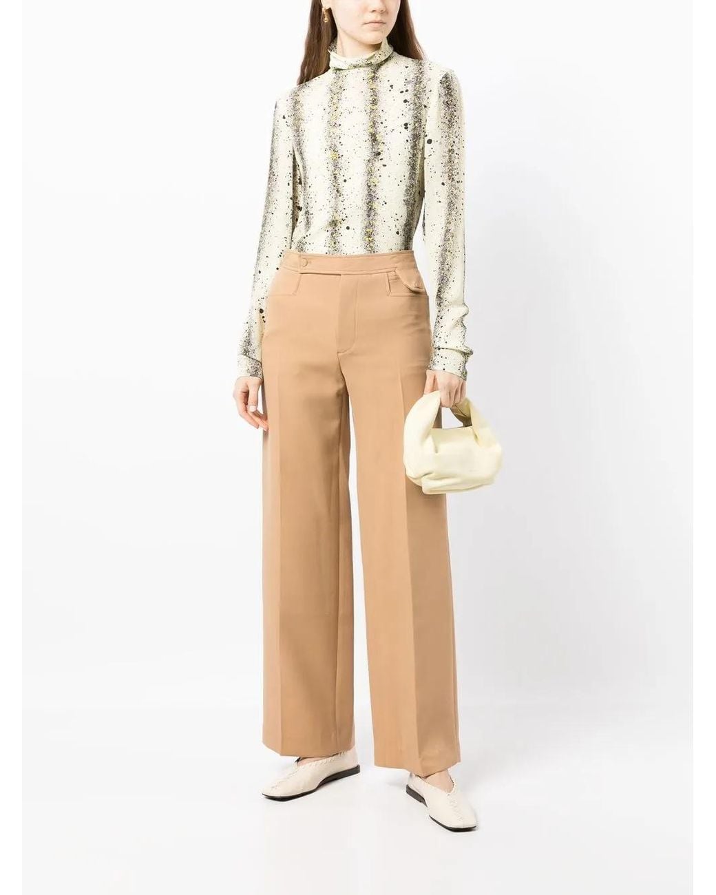 Low Classic Natural Pressed-Crease Straight Trousers