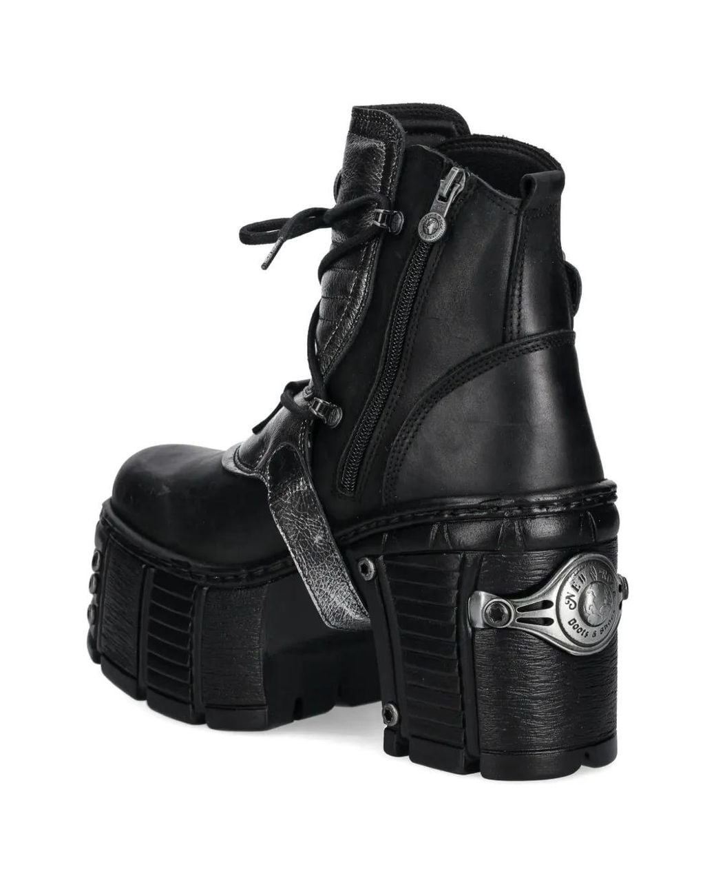 Botas con plataforma de 120 mm New Rock de color Black
