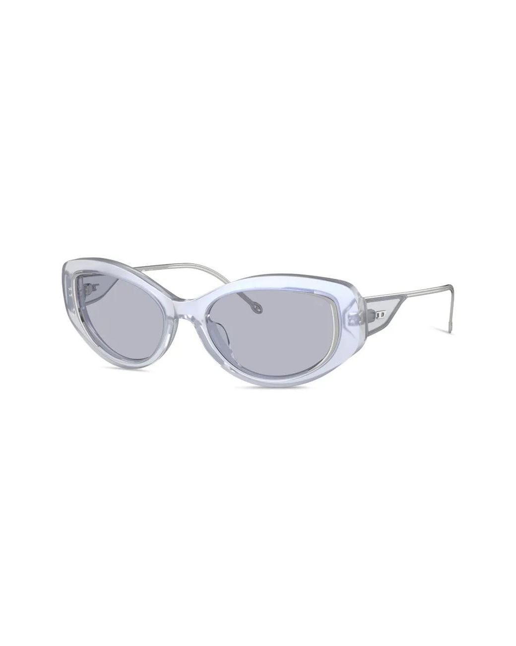 DIESEL Blue Logo-Plaque Cat-Eye Sunglasses