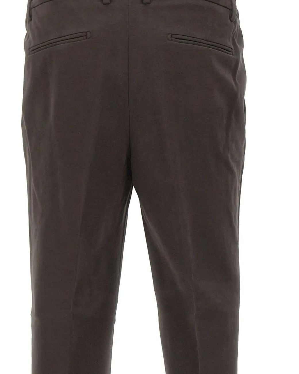 Devore Gray Pleated Cuffed Trousers for men