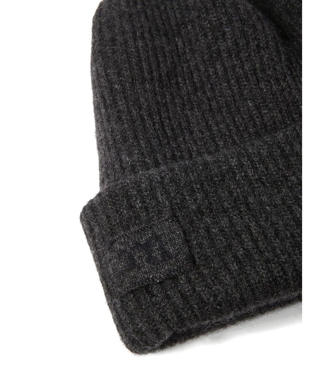 Meta Campania Collective Black Logo-Patch Beanie for men