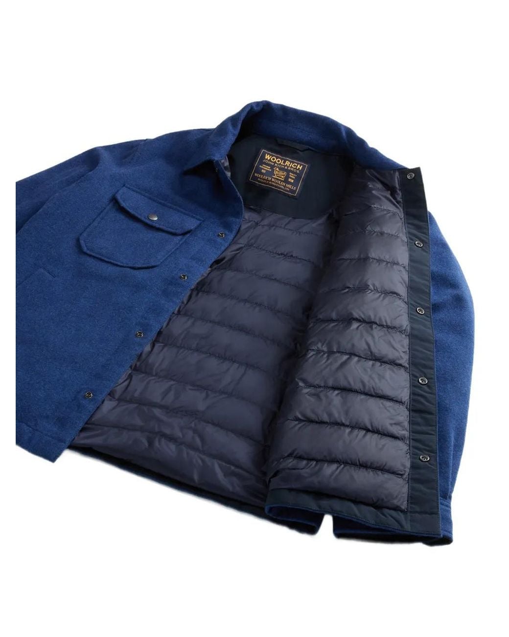 Woolrich Blue Alaskan Shirt Jacket for men