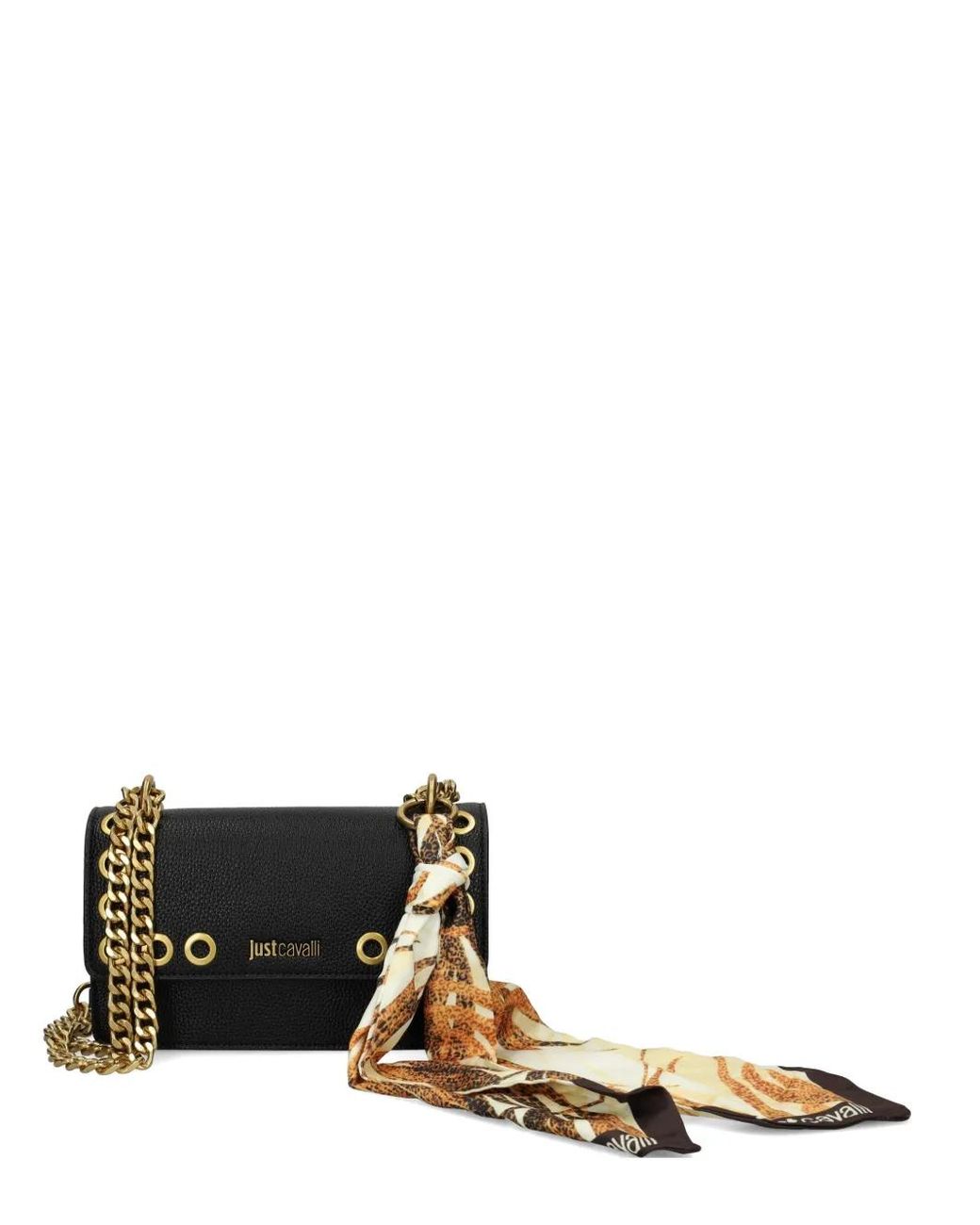 Just Cavalli White Logo-Detail Shoulder Bag