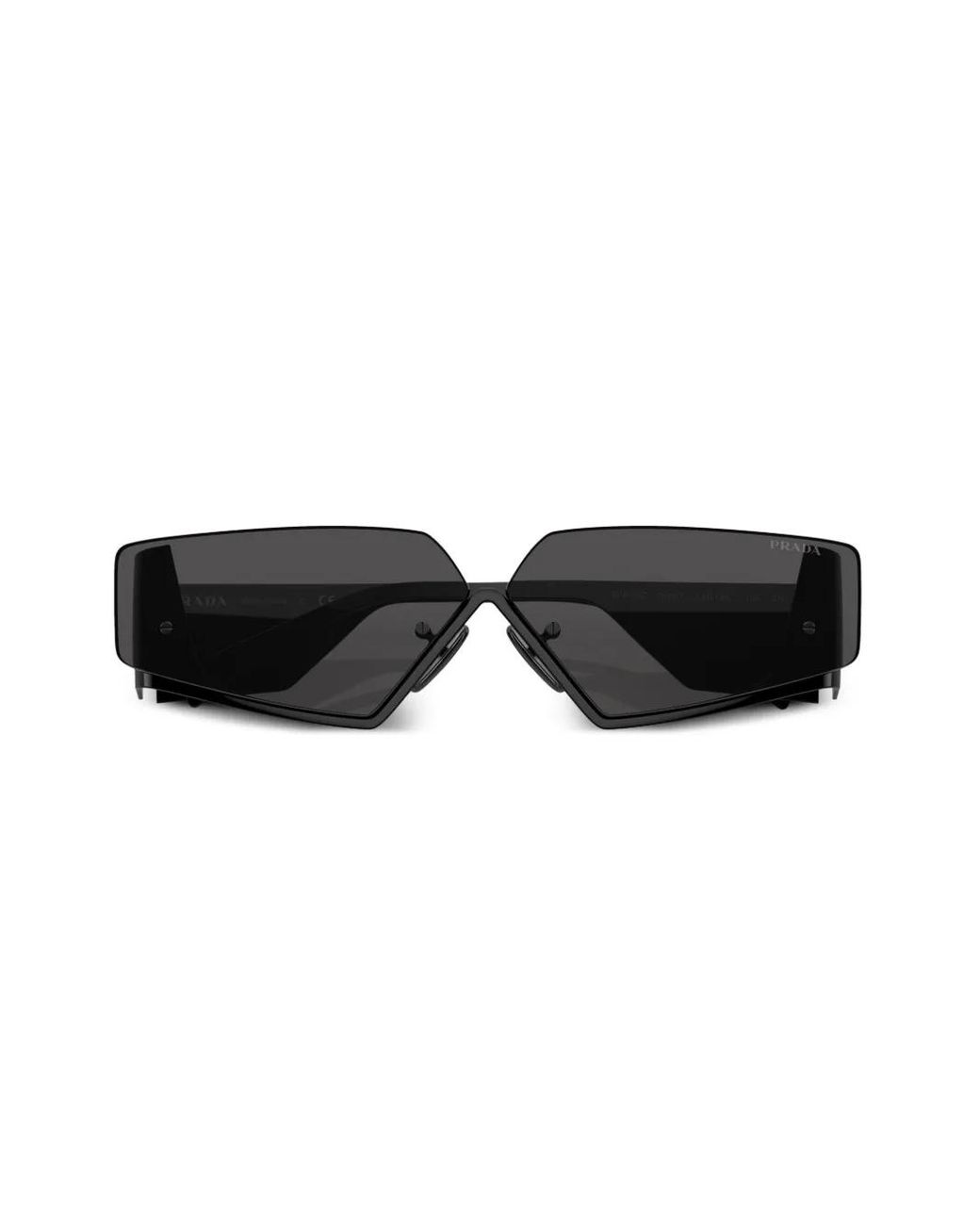 Prada Black Geometric-Frame Sunglasses for men