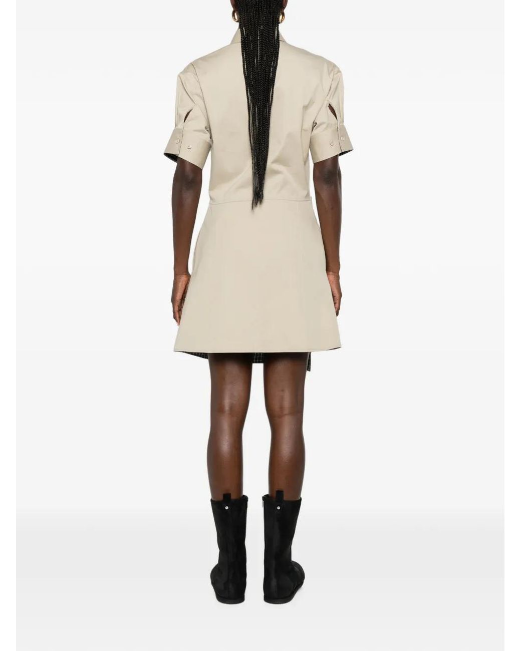 Loewe Natural Cotton And Silk Mini Dress