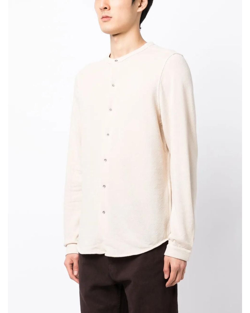 Holzweiler Natural Henley-Collar Button-Down Shirt for men