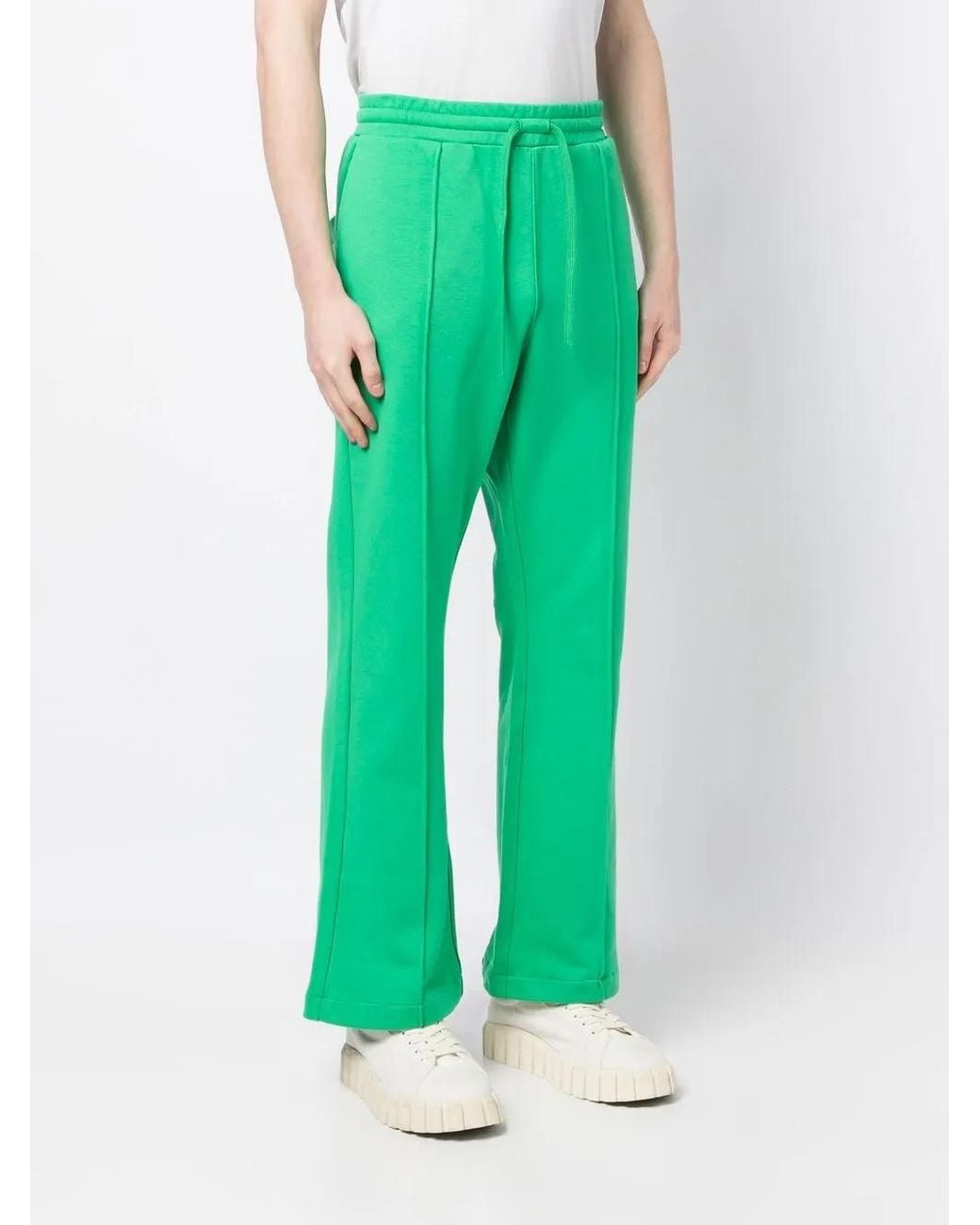 FIVE CM Green Drawstring Cotton Track Pants for men