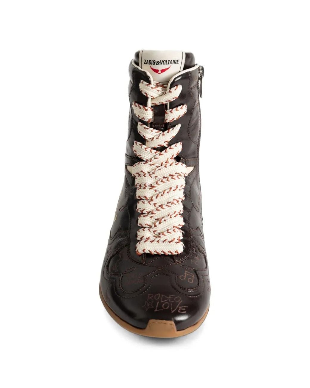 Zadig & Voltaire Black Zv Dance Laser-Etched Sneakers