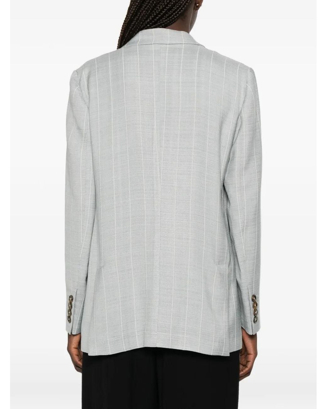 Blazé Milano White After You Everynight Check-Pattern Blazer