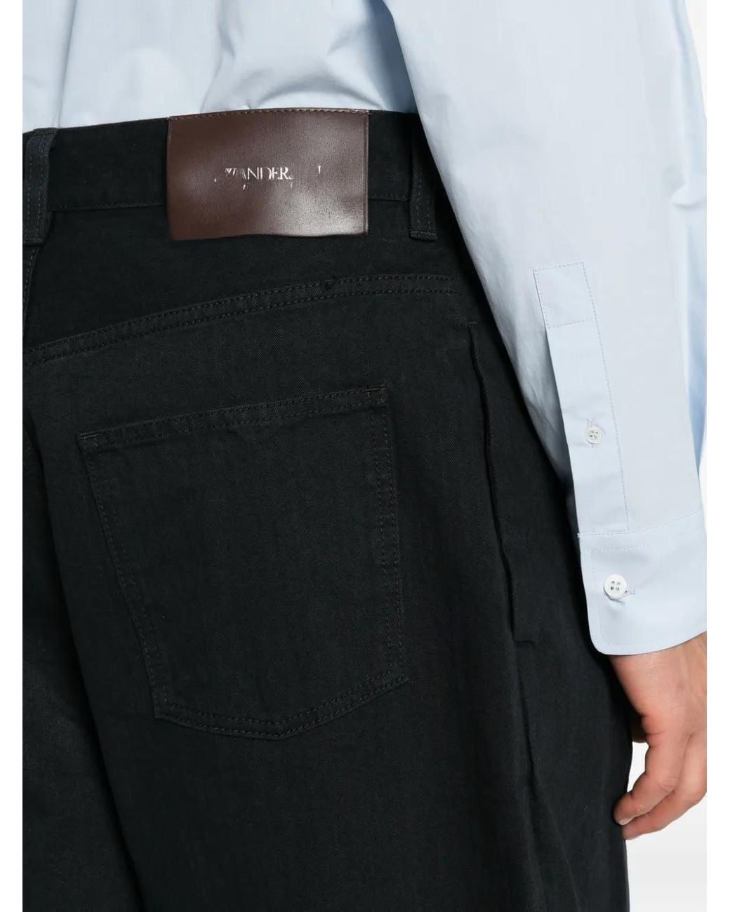 J.W. Anderson White Pleated-Detail Jeans for men