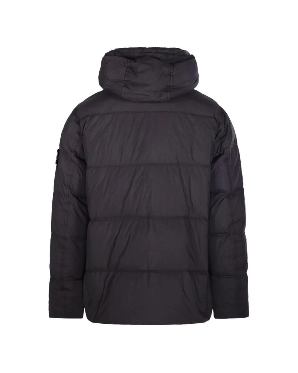 Stone Island Blue Compass-Patch Hooded Jacket for men