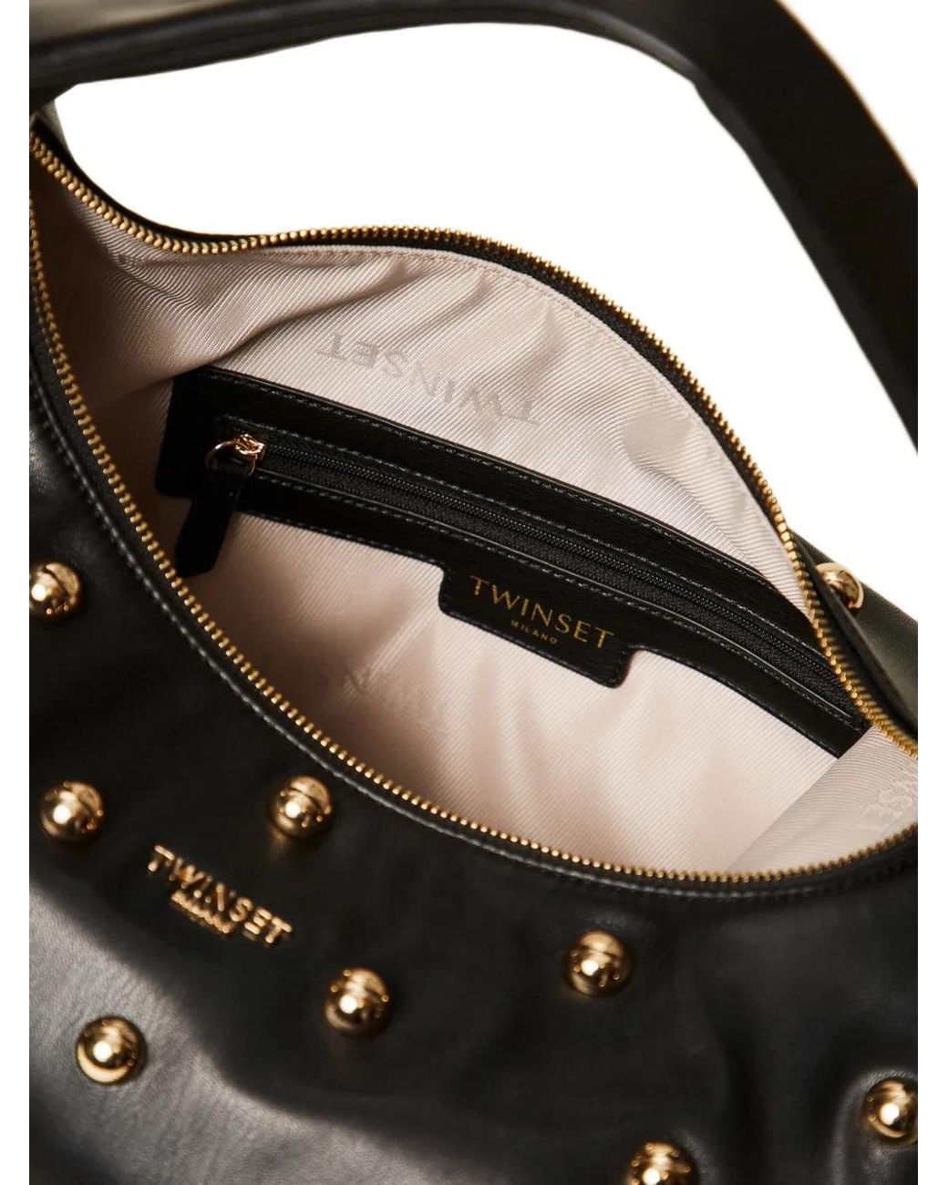 Borsa Tote Con Borchie di Twinset in Black