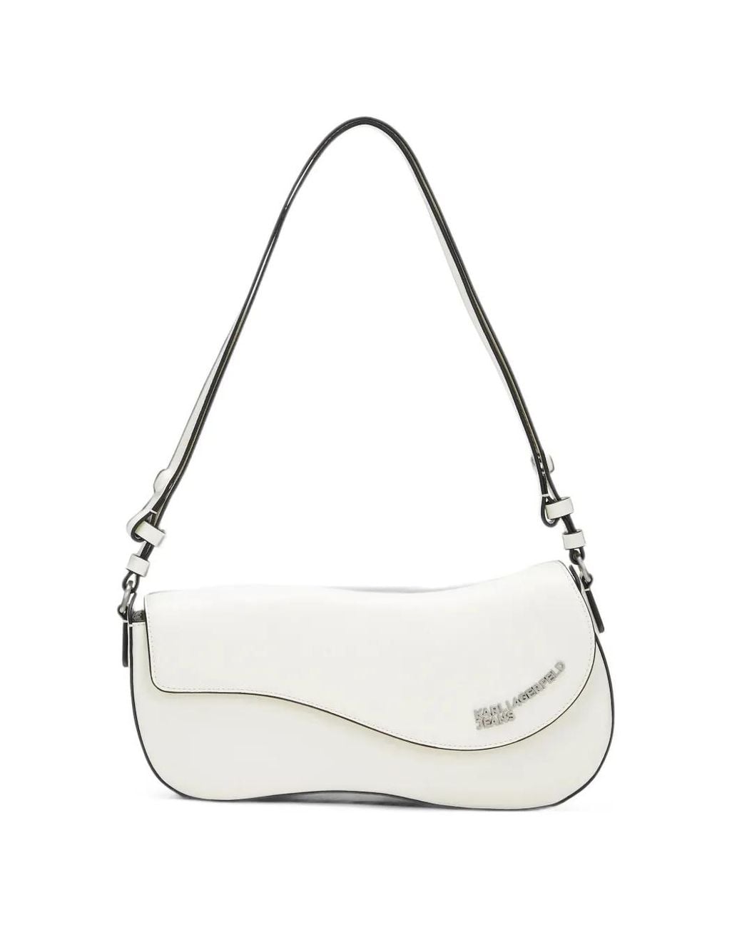 Karl Lagerfeld White Wave Shoulder Bag