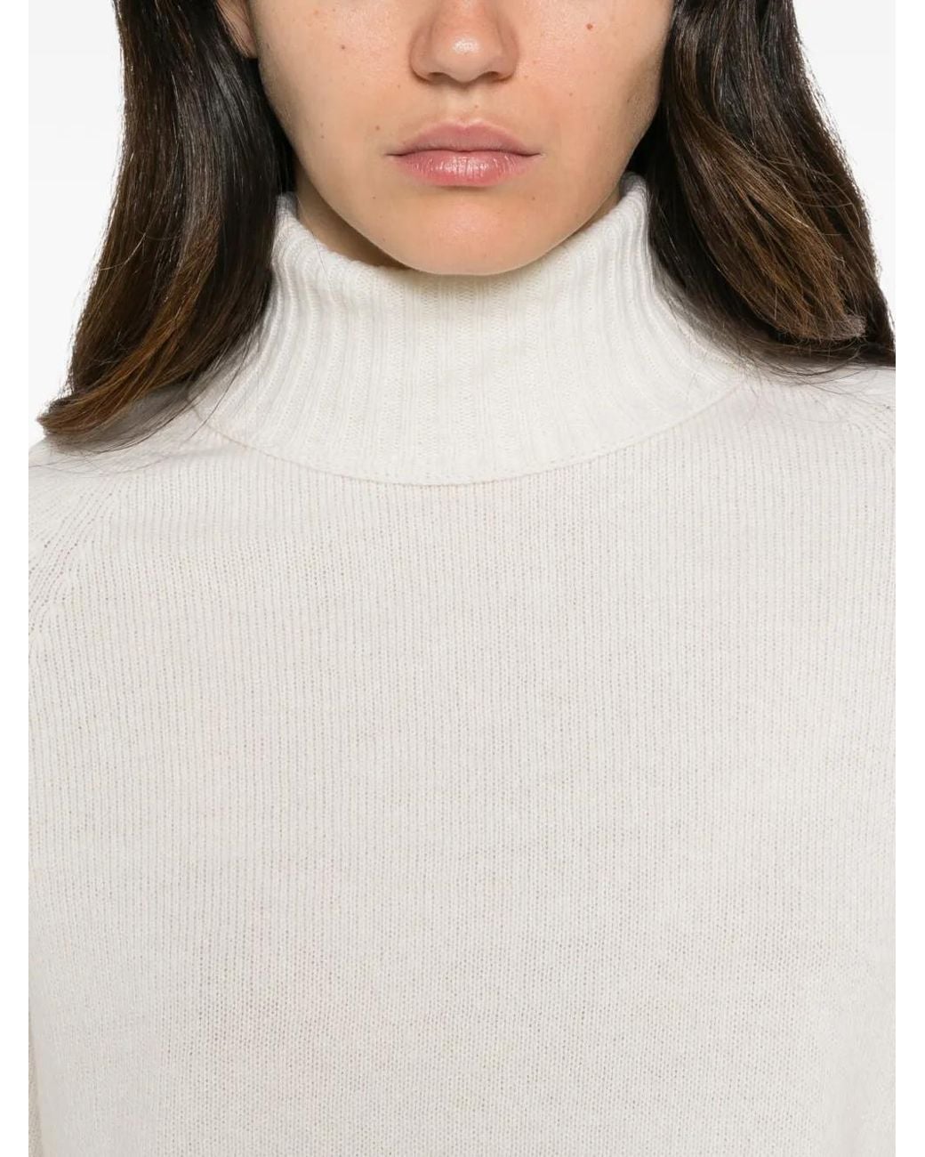 Ma'ry'ya White Roll-Neck Sweater